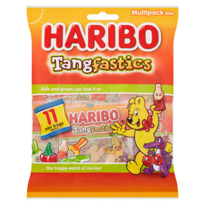 Tangfastics Minis Fruit & Cola Flavour Fizzy Jelly Sweets 11 x 16g Fun Size Bags