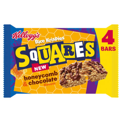 Kellogg's Rice Krispies Squares Honeycomb & Chocolate Snack Bars 4x31g