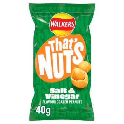 That’s Nuts Walkers Salt & Vinegar Coated Peanuts Grab Bag 40g