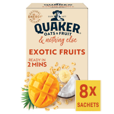 Oats & Fruit with Exotic Fruits 8 Porridge Sachets (264g) thumbnail 2