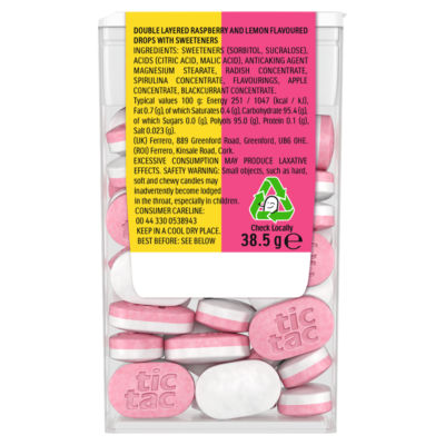 Two Lemon Raspberry Flavours 38.5g thumbnail 3