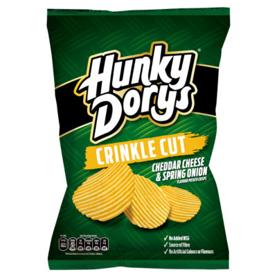 Crinkle Cut Cheddar Cheese & Spring Onion Flavour Potato Crisps 130g thumbnail 2