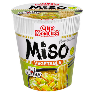 Cup Noodles Miso Vegetable Instant Ramen Style Pot 67g thumbnail 2
