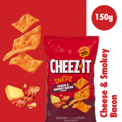 Cheese & Smokey Bacon flavour Thin & Crispy Baked Snacks 150g thumbnail 3