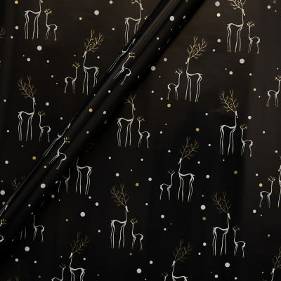 3.5M Foil Deer Christmas Rollwrap
