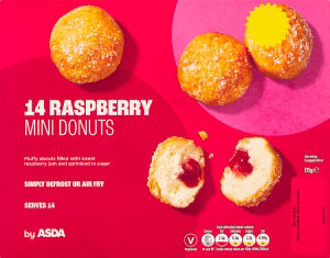 14 Raspberry Mini Donuts 175g