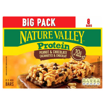 Protein Big Pack Peanut & Chocolate Cereal Bars 8 x 40g (320g)