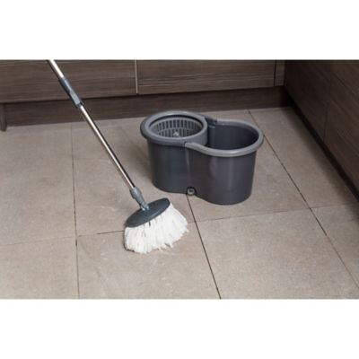 Grey Spin Mop and Bucket thumbnail 6