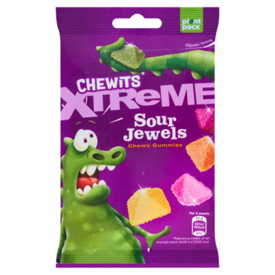 Xtreme Sour Jewels Chewy Gummies 125g thumbnail 2