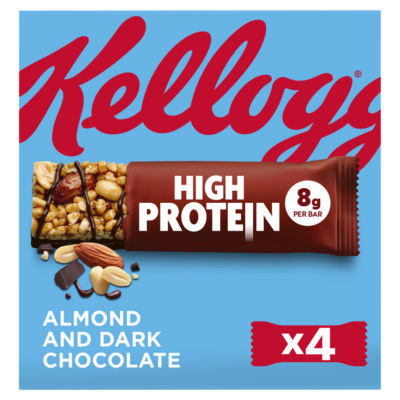 High Protein Almond and Dark Chocolate snack bars 4x35g