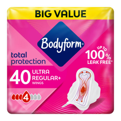 Total Protection Ultra Normal Sanitary Towels Wings 40 pack