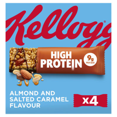 High Protein Almond and Salted Caramel Flavour snack bars 4x35g