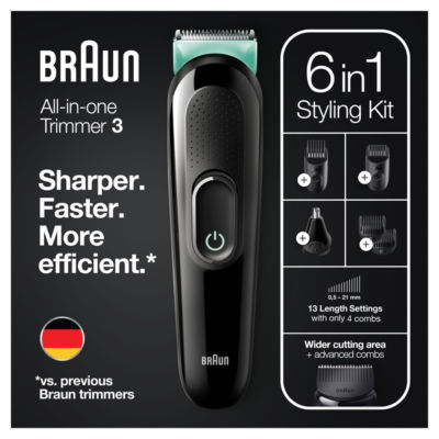 6-in-1 MGK3221 Men Beard Trimmer, Face, Ear & Nose Trimmer & Hair Clipper thumbnail 2