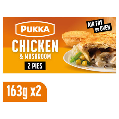 2 Chicken & Mushroom Pies