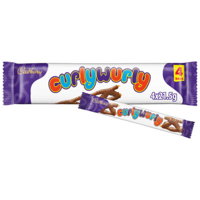 Curly Wurly Chocolate Bar 4 Pack Multipack 86g (4 x 21.5g) thumbnail 2