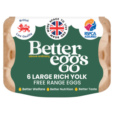 6 Large Rich Yolk Free Range Eggs