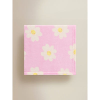 Pink Daisy Fleece Blanket