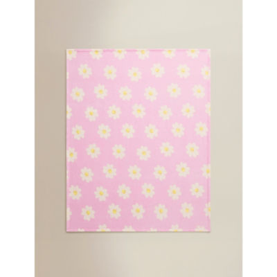 Pink Daisy Fleece Blanket thumbnail 4
