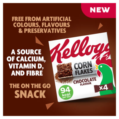 Corn Flakes Chocolate cereal and milk snack bars 4x24g thumbnail 3