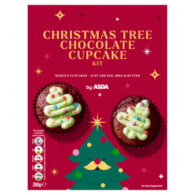 Christmas Tree Chocolate Cupcake Kit 280g thumbnail 2