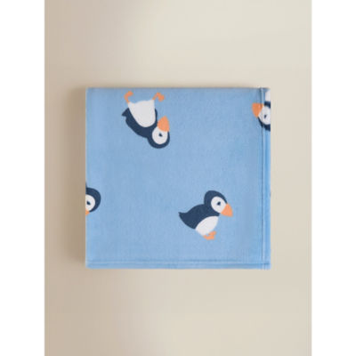 Blue Puffin Fleece Blanket thumbnail 2
