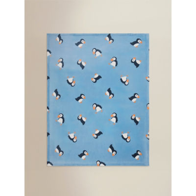 Blue Puffin Fleece Blanket thumbnail 3