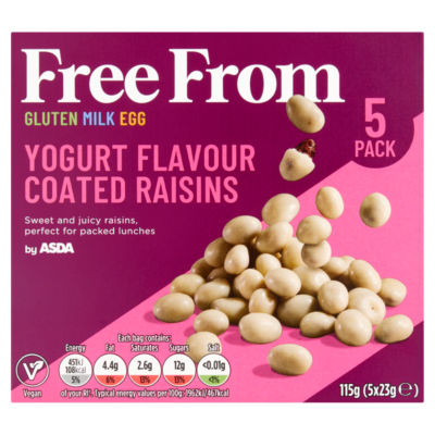 Yogurt Flavour Coated Raisins 5 x 23g (115g) thumbnail 2