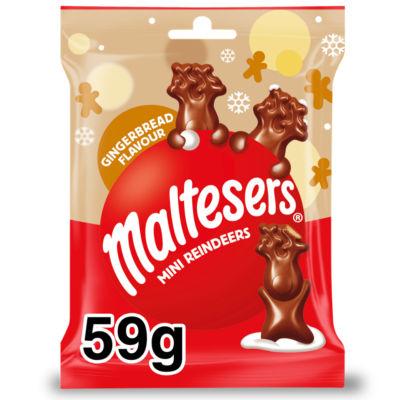 Mini Reindeer Gingerbread Chocolate Christmas Treats Bag 59g thumbnail 2