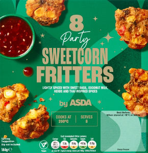 8 Party Sweetcorn Fritters 144g