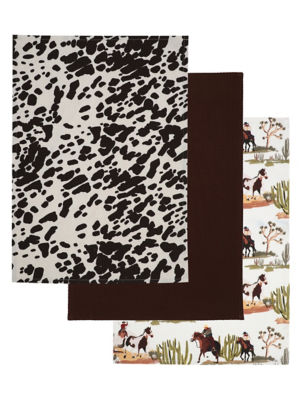 Cow Print Tea Towel Set