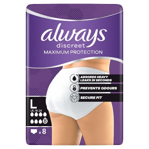 Always Discreet Heavy Adult Incontinence Pants , L