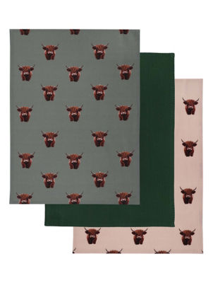 Highland Cow Tea Towel Set