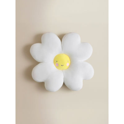 White Daisy-Shaped Cushion
