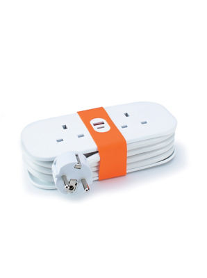 Status Compact 1.4m Euro Plug Mains Extension Lead / Travel Socket With USB A&C Ports.