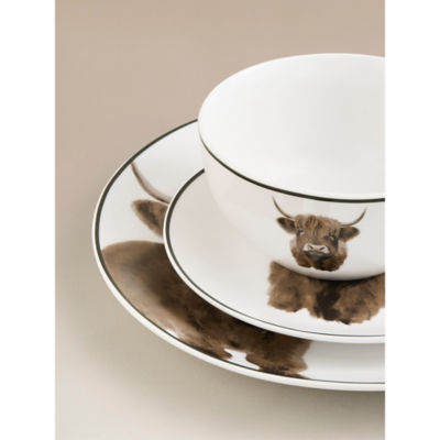 White Highland Cow Dinner Set 12 Piece thumbnail 6
