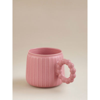 Pink Ribbed Mug thumbnail 3