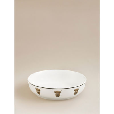 White Highland Cow Pasta Bowl
