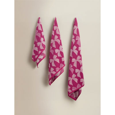 Pink Bows Cotton Hand Towel thumbnail 2