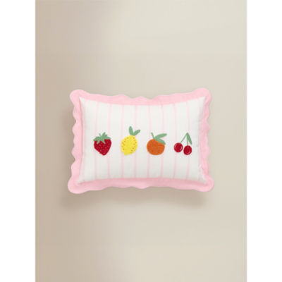 Pink Mixed Fruit Tufted Cushion