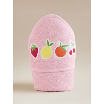Pink Mixed Fruit Cotton Hooded Towel