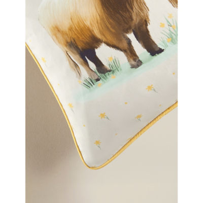 Natural Highland Cow Print Cushion 45x45 thumbnail 4