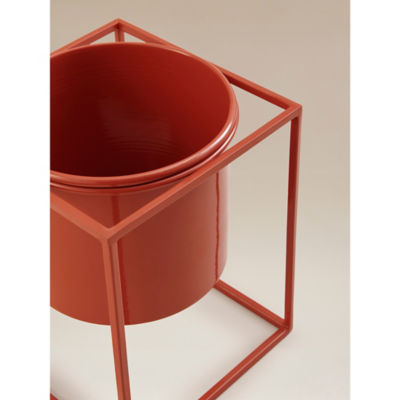 Red Metal Planter & Stand thumbnail 4