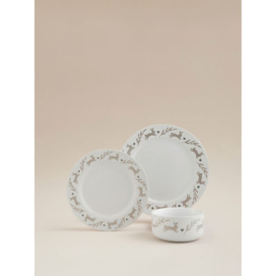 White Bunny Dinner Set 12 Piece thumbnail 3