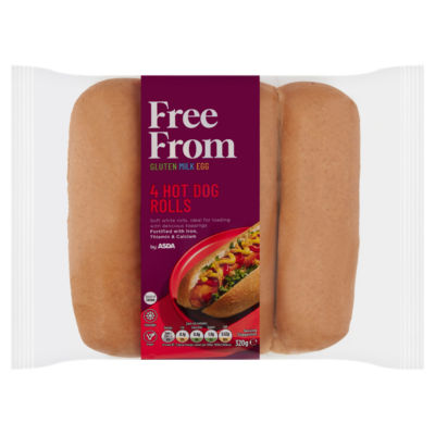 4 Hot Dog Rolls 320g