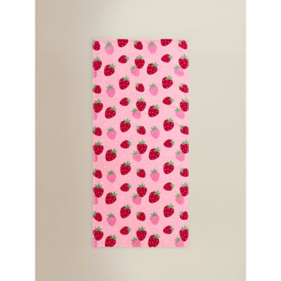 Pink Strawberry Printed Beach Towel thumbnail 2