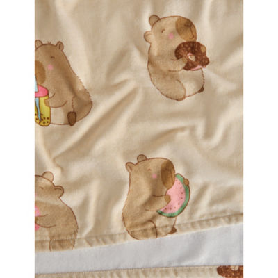 Capybara Printed Cotton Bath Towel thumbnail 3