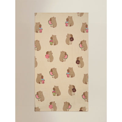 Capybara Printed Cotton Bath Towel thumbnail 4