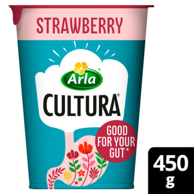 Cultura Strawberry Gut Health Yogurt with Fibre 450g