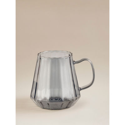 Grey Angular Smoked Tea Mug