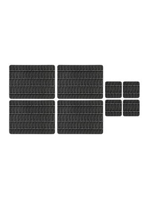 Black Dash Placemat & Coaster Set